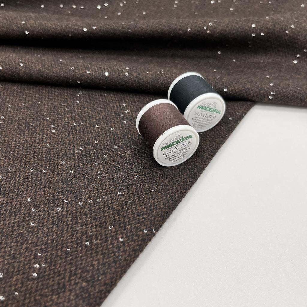 Шерстяной твид с пайетками. Хрупкая льдинка