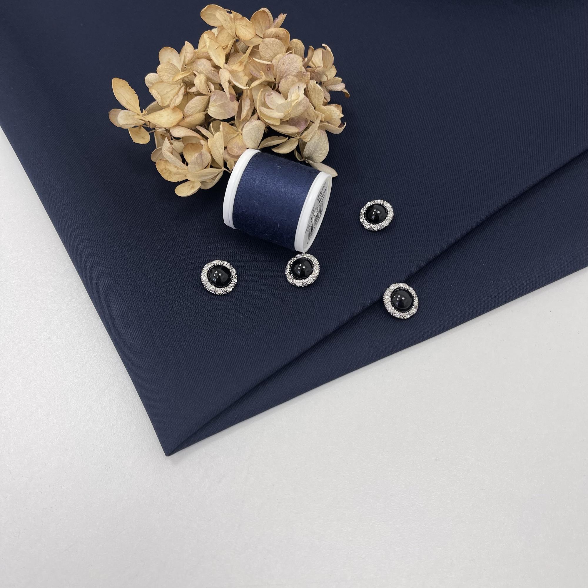 Костюмный твил с шерстью. Синяя пучина