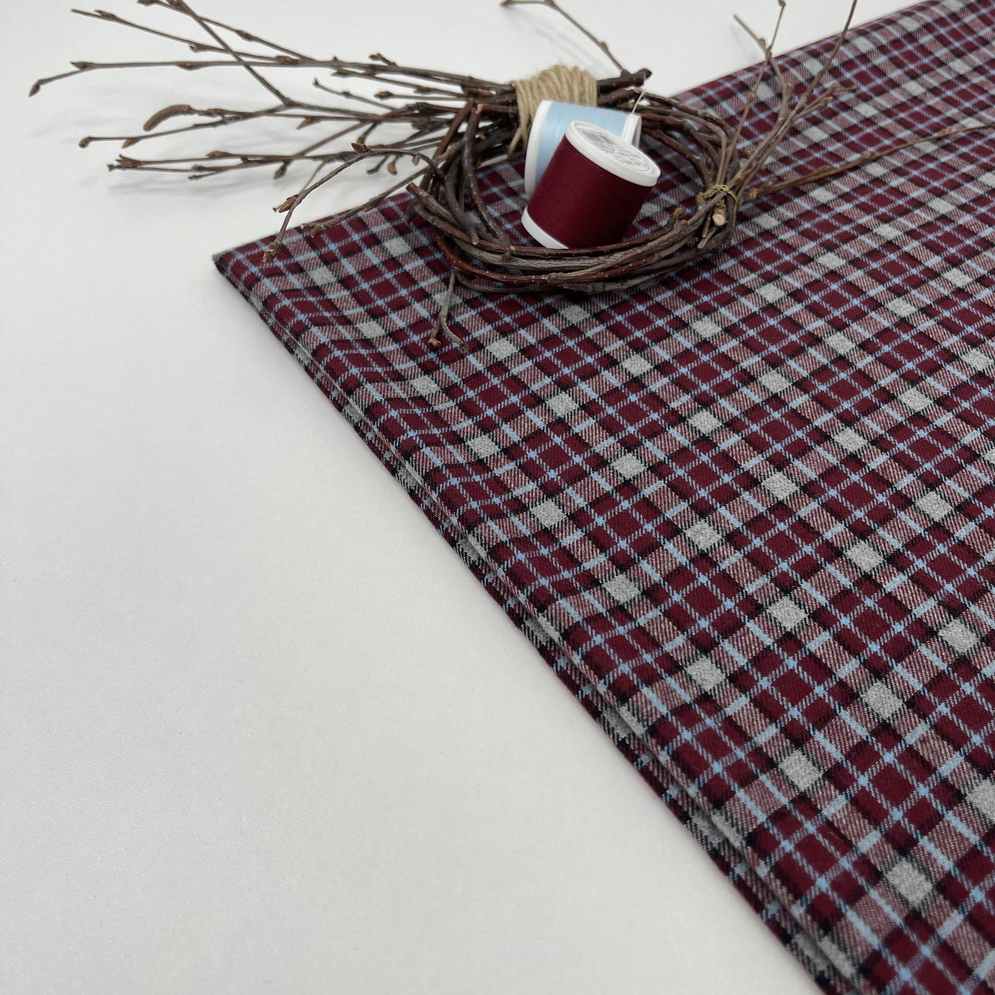 Фланель на жаккардовой основе. Винное небо