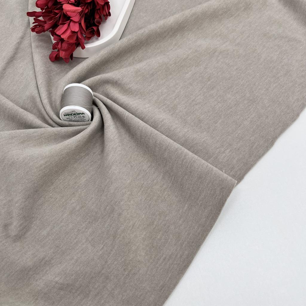 Велюровый двусторонний трикотаж с кашемиром. Серый жемчуг