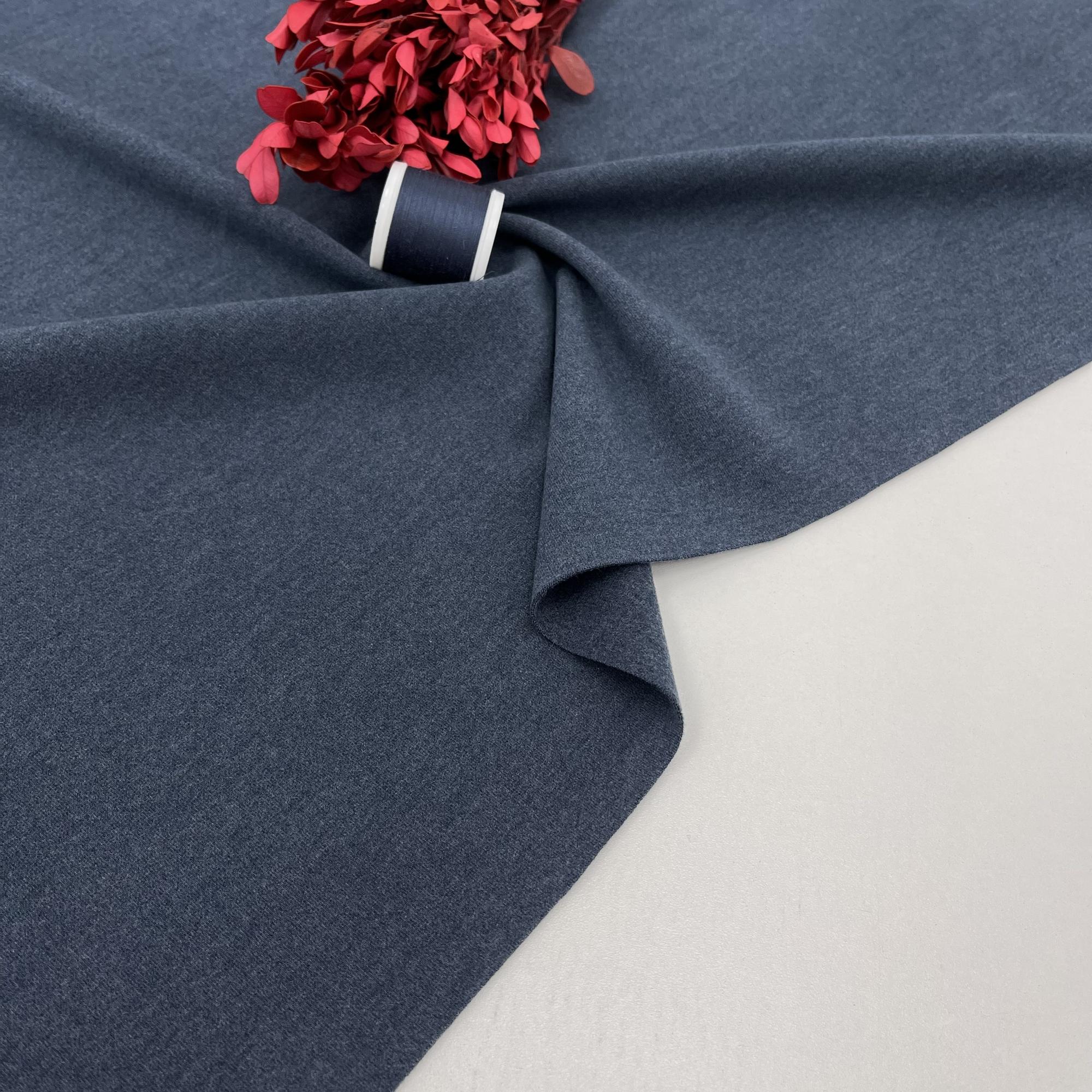 Велюровый двусторонний трикотаж с кашемиром. Грозовой