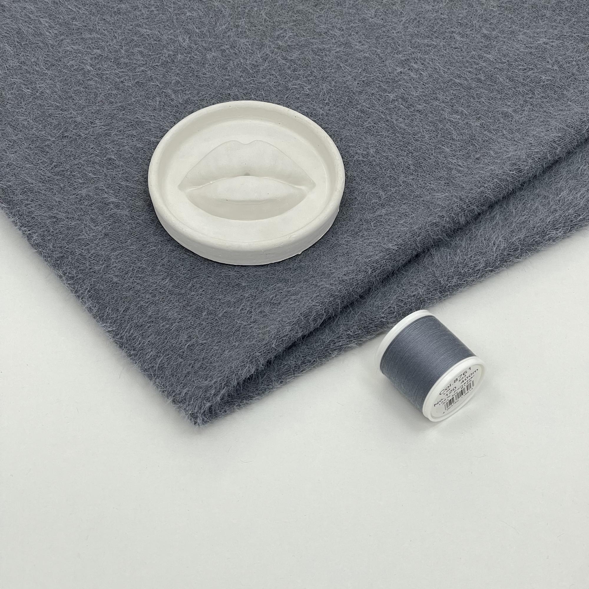 Пушистый трикотаж на хлопковой основе. Густой смог