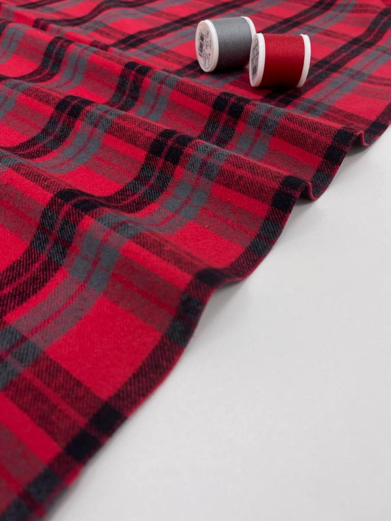 Фланель на жаккардовой основе. Жидкая лава