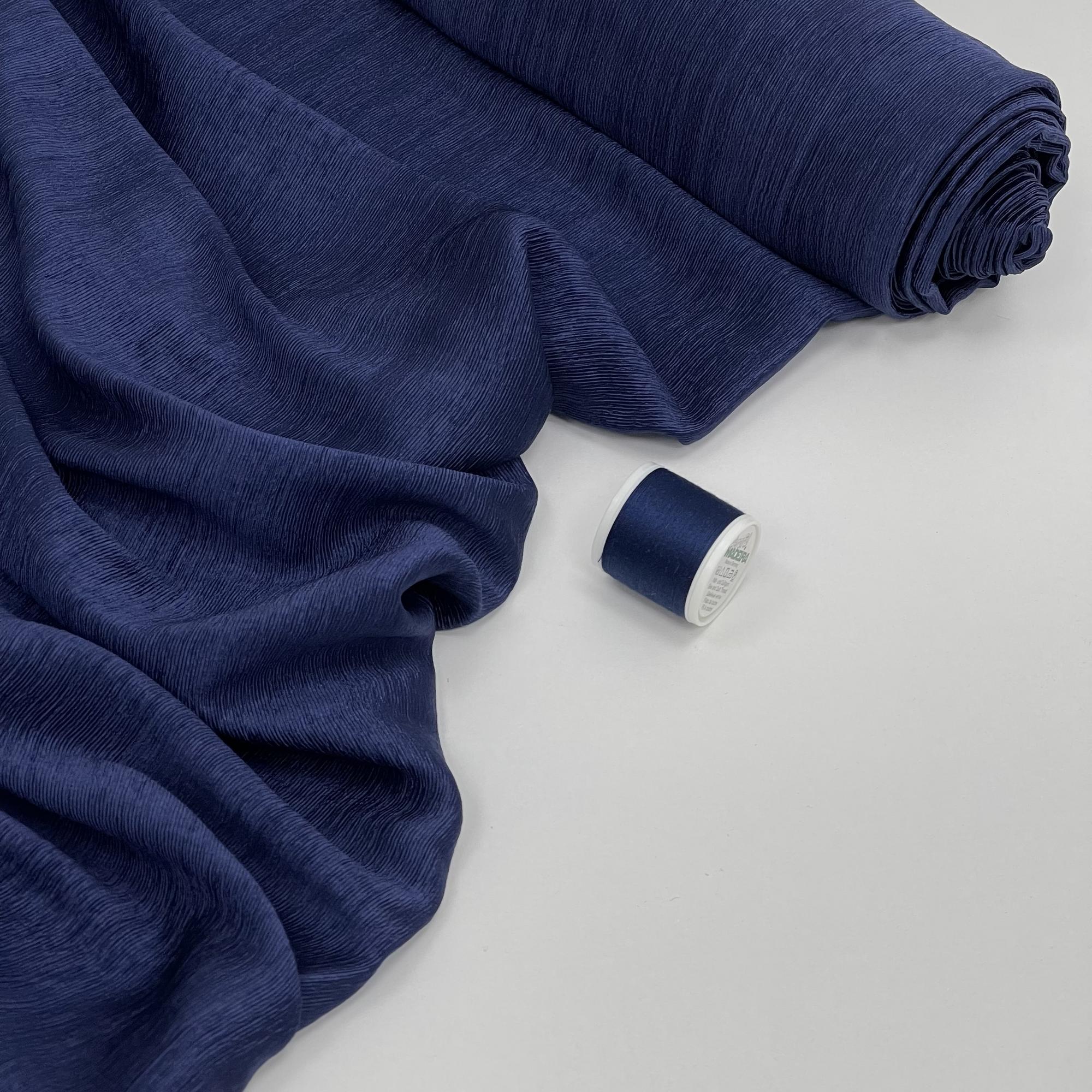 Фактурный ацетатный шелк. Синий бриллиант