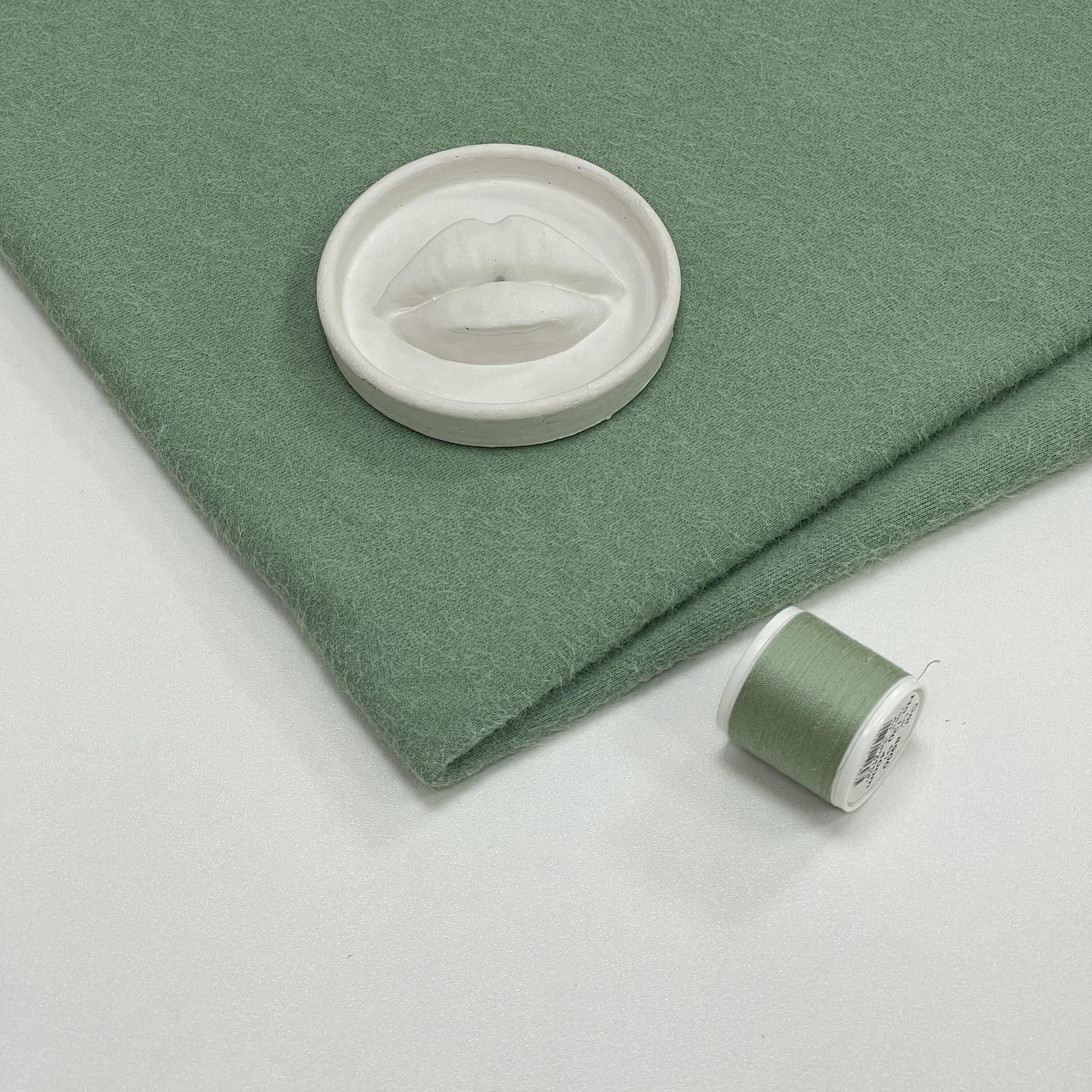 Пушистый трикотаж на хлопковой основе. Мятный отвар