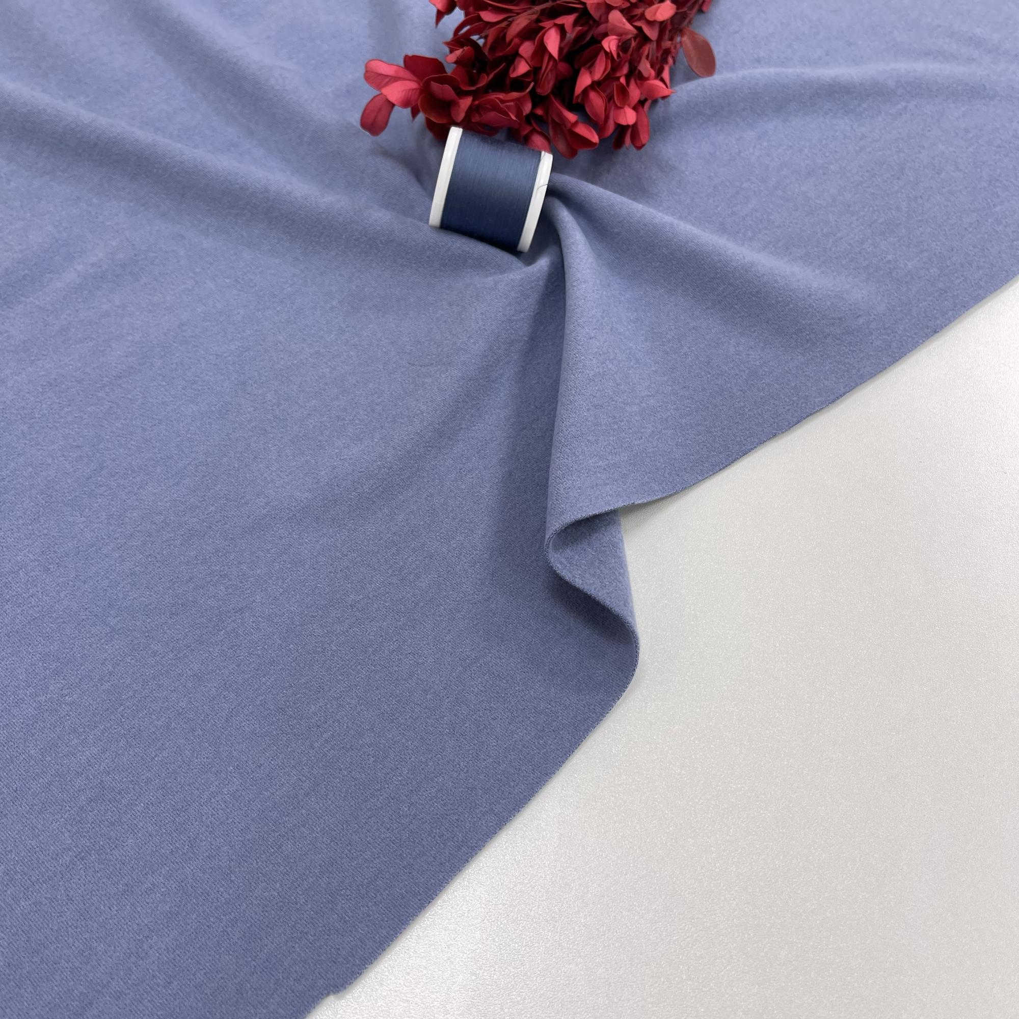 Велюровый двусторонний трикотаж с кашемиром. Арктическая лиса