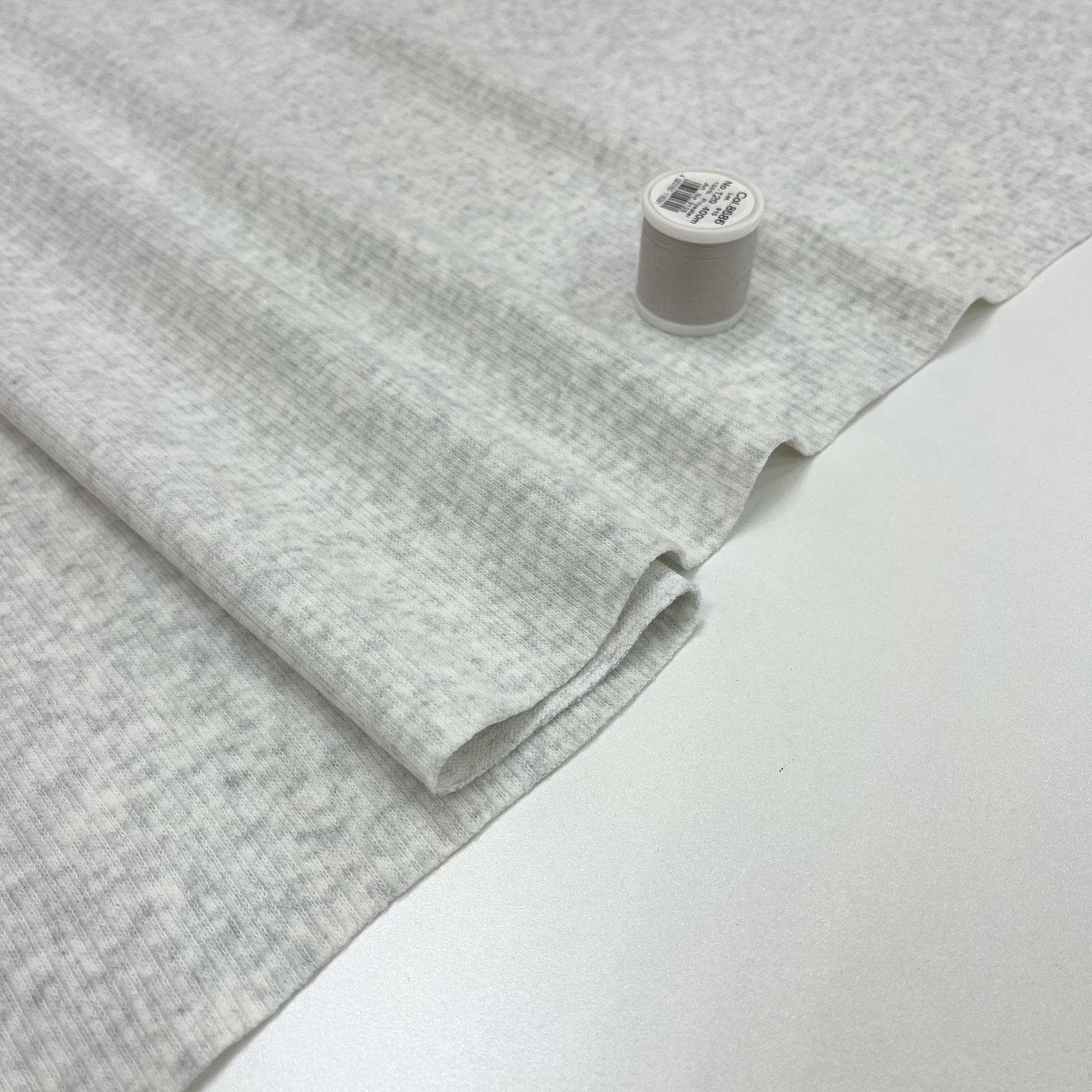 Дабл трикотаж с фактурой и велюровым эффектом. Иней