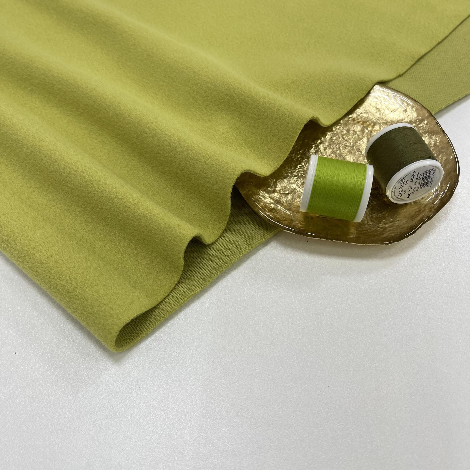 Пальтовая шерсть с кашемиром. Желтое киви