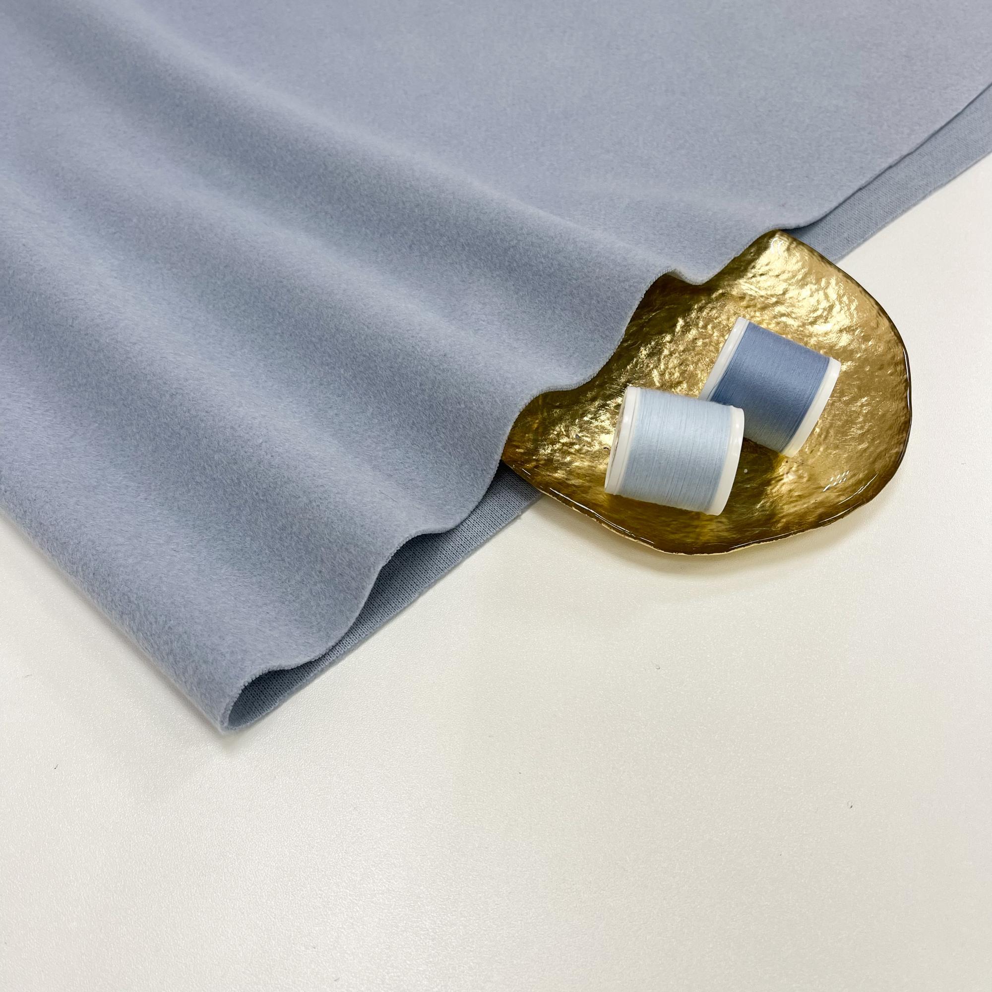 Пальтовая шерсть с кашемиром. Голубая устрица