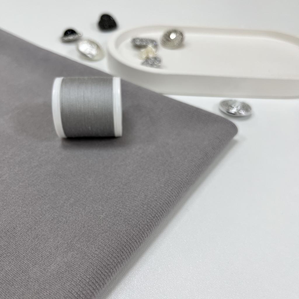 Микро лапша с велюровым эффектом. Никелевая дымка