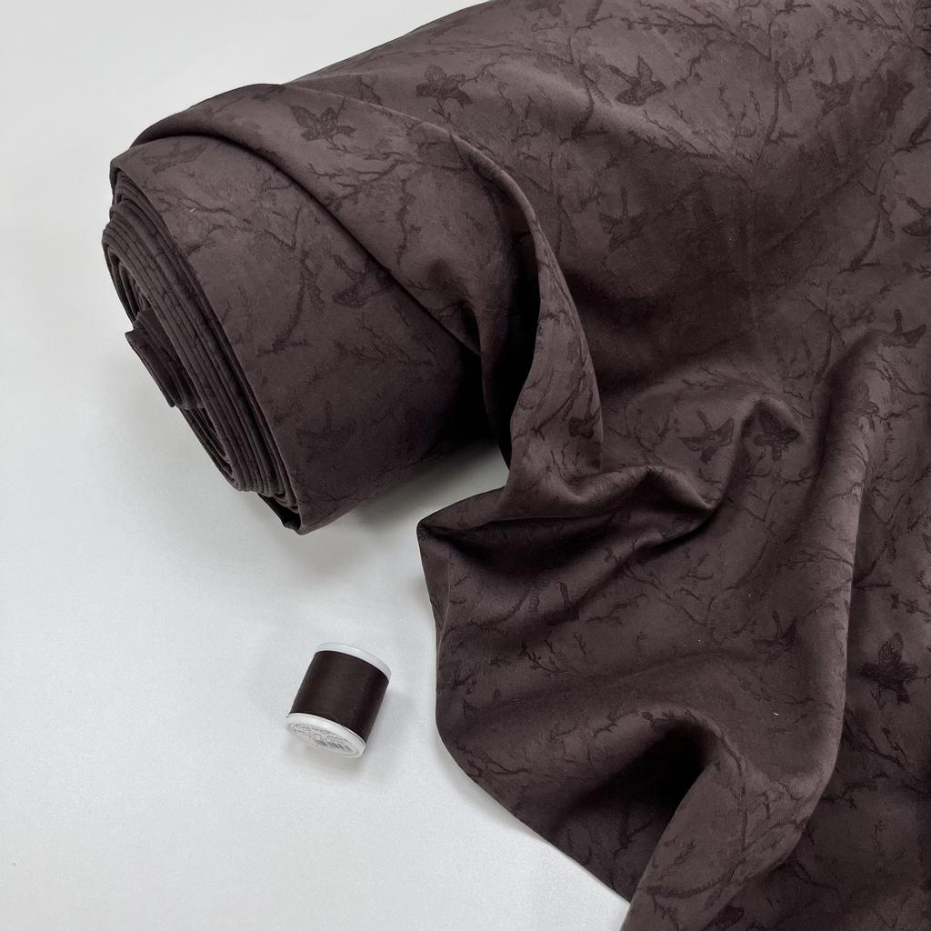 Плательно-костюмный жаккард. Птичий парк в сумерках