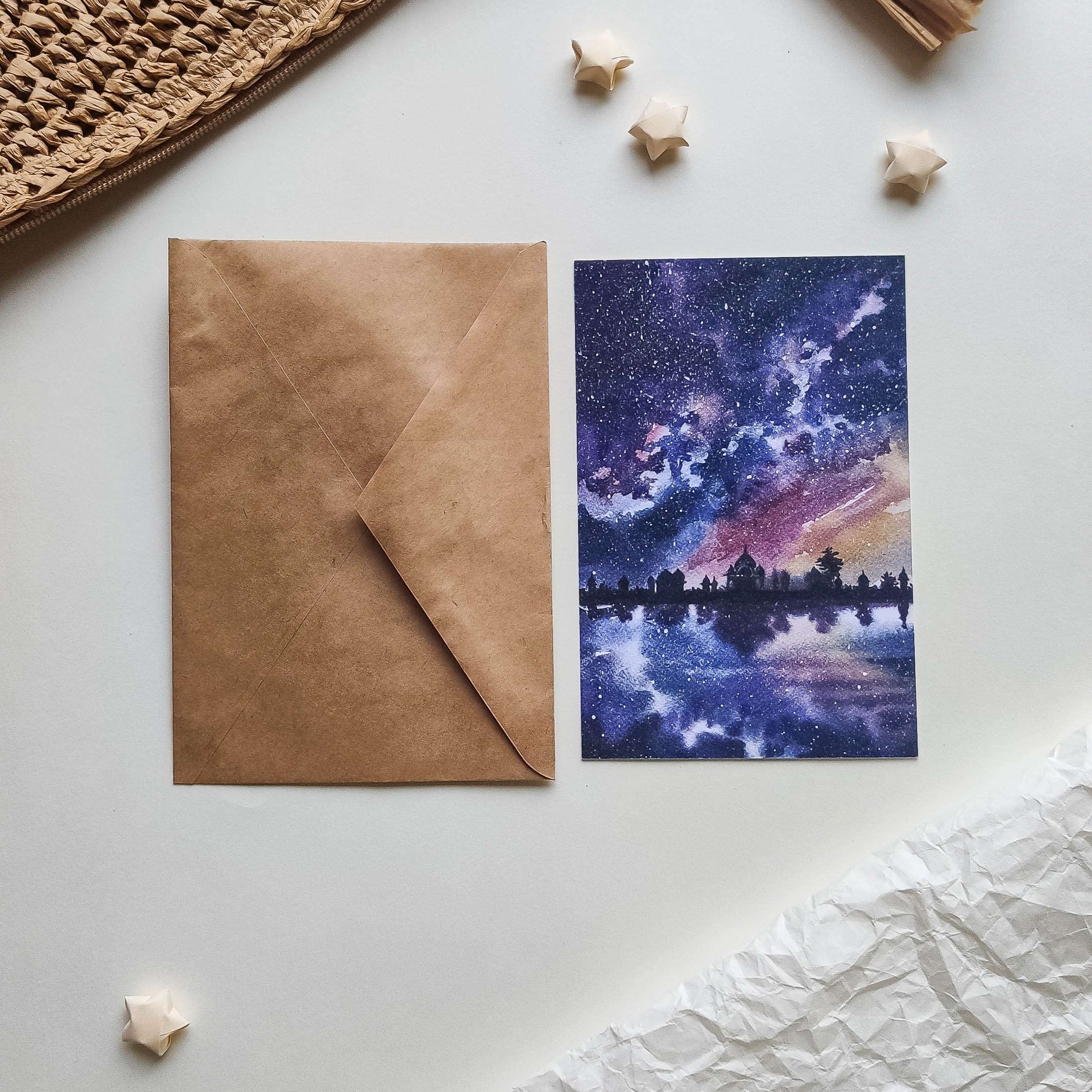 Открытка "Ночь над озером" | small