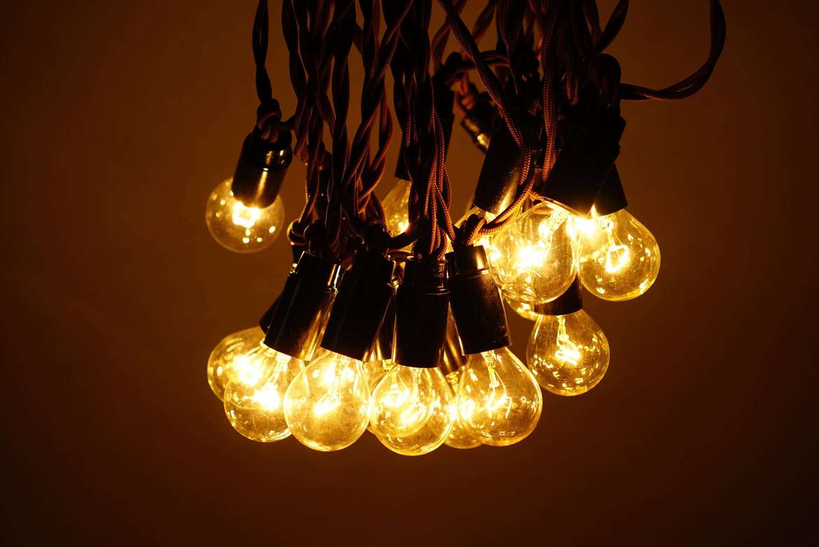 Ретро гирлянда коричневая