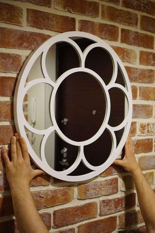 Зеркало  "Fleur" 60 см Белое