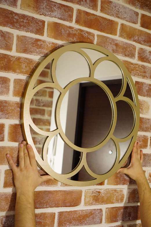 Зеркало  "Fleur" 60 см Золото