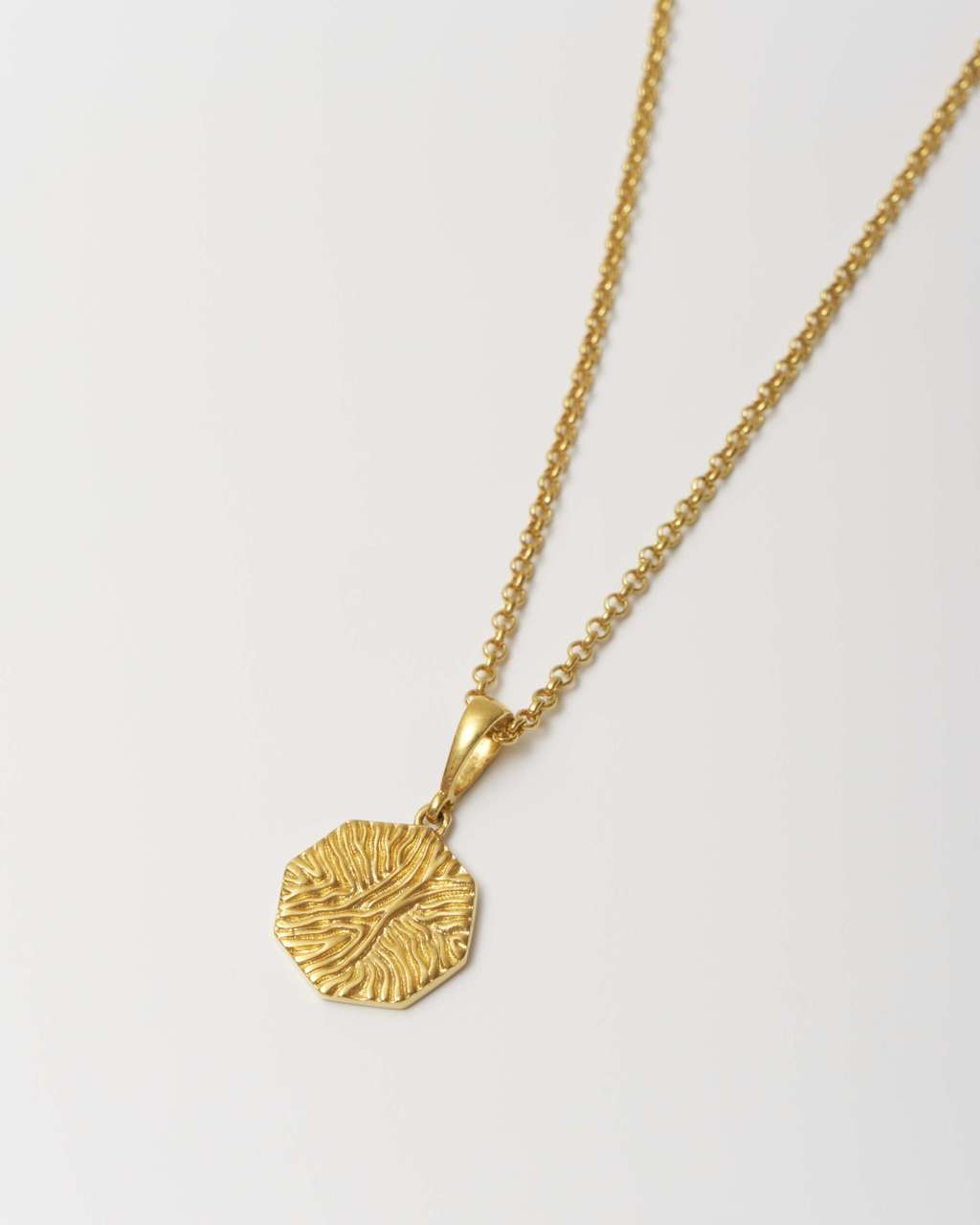 Подвеска ALBA с восьмиугольной монетой с позолотой