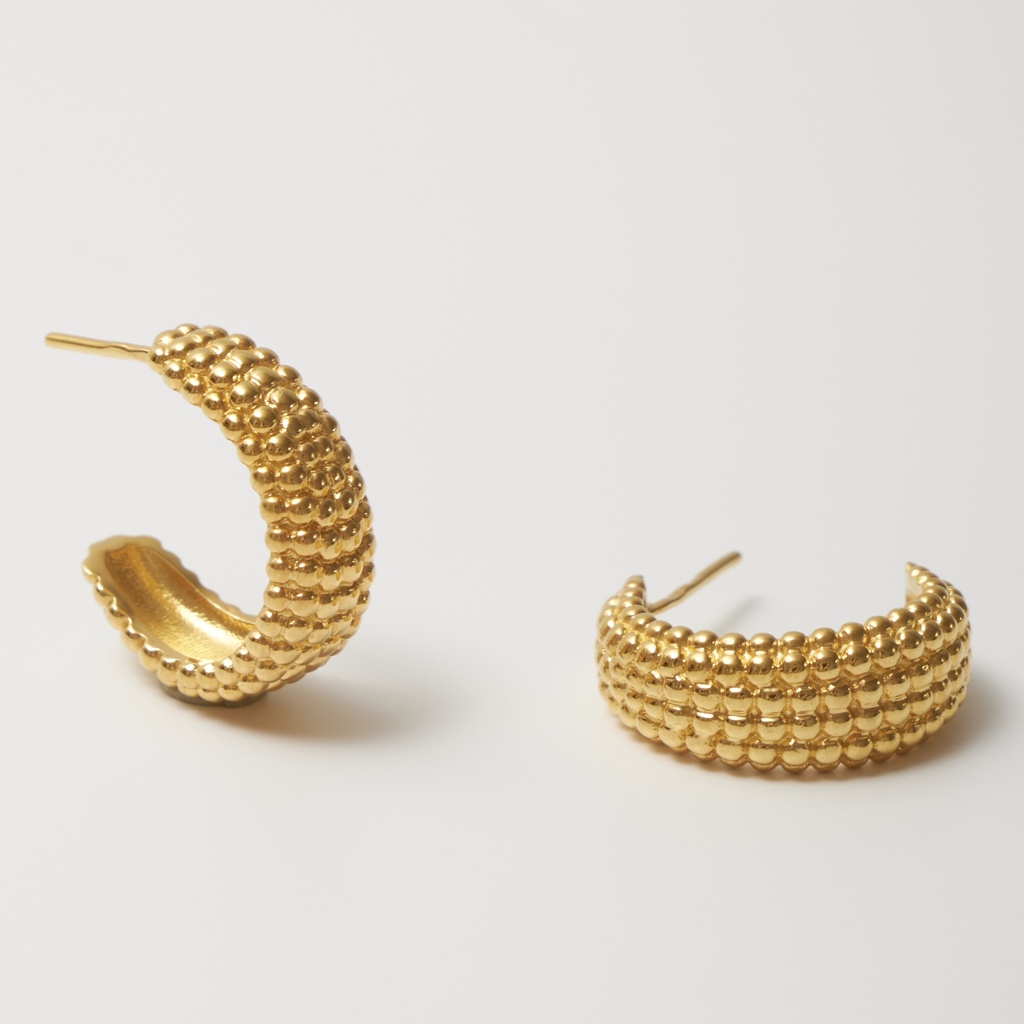 Серьги-хулахупы LUGANO с позолотой