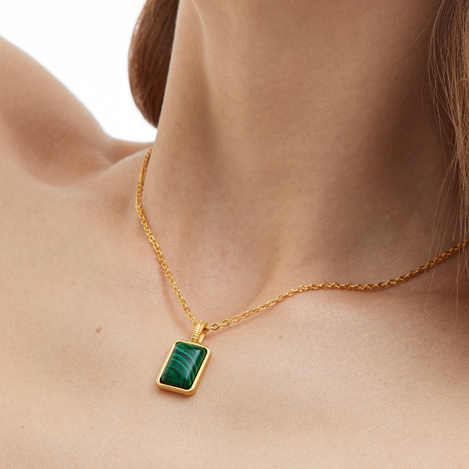 PREMIUM COLLECTION: Подвеска с малахитом BOLZANO