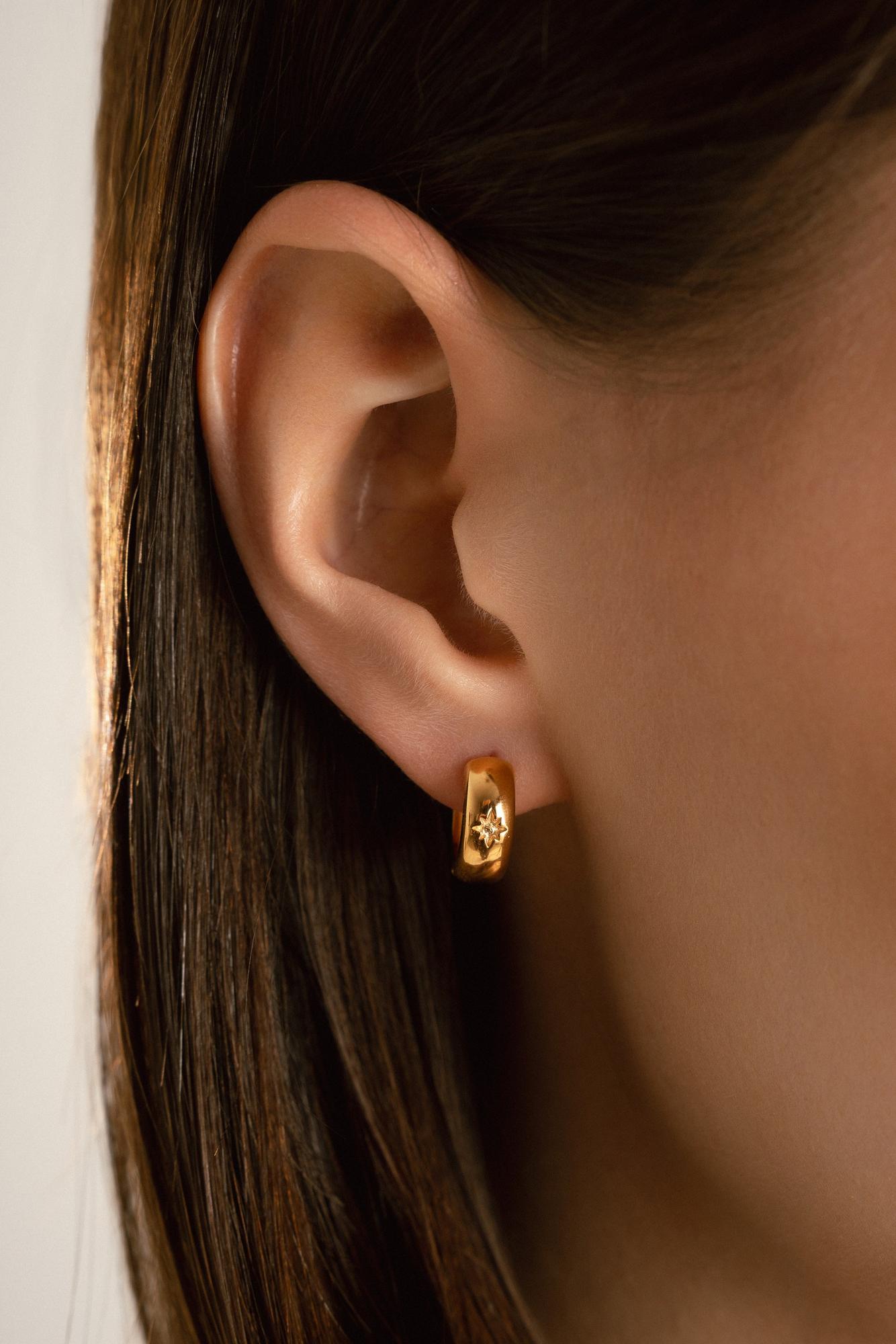 Серьги-кольца ALESSANDRIA с позолотой