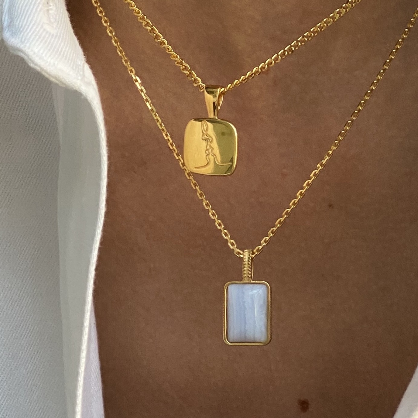 Подвеска VIAREGGIO с поцелуем с позолотой