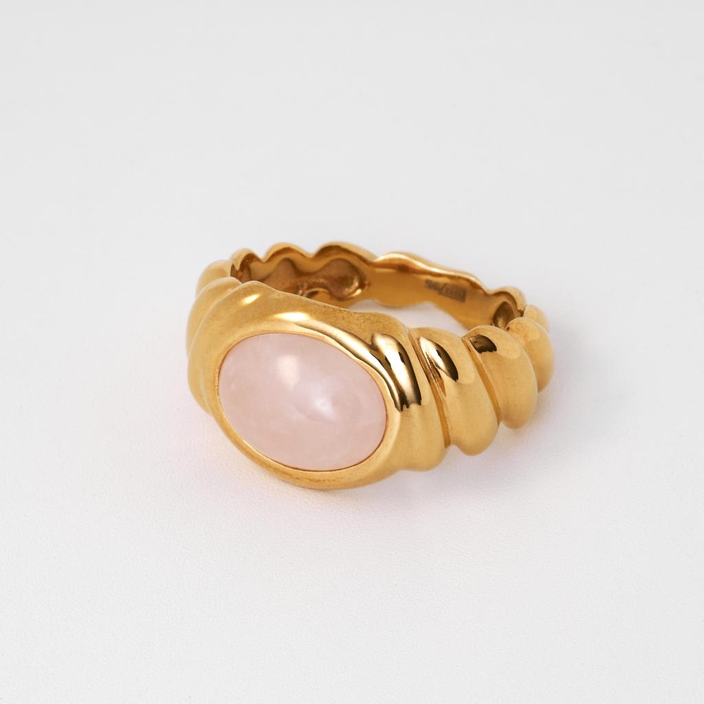 PREMIUM COLLECTION: Кольцо AGELLO с розовым кварцем