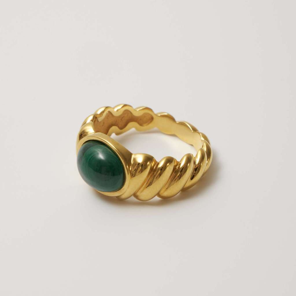 PREMIUM COLLECTION: Кольцо AGELLO с малахитом