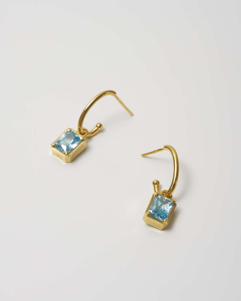 PREMIUM COLLECTION: Серьги TERMOLI с аквамариновыми фианитами