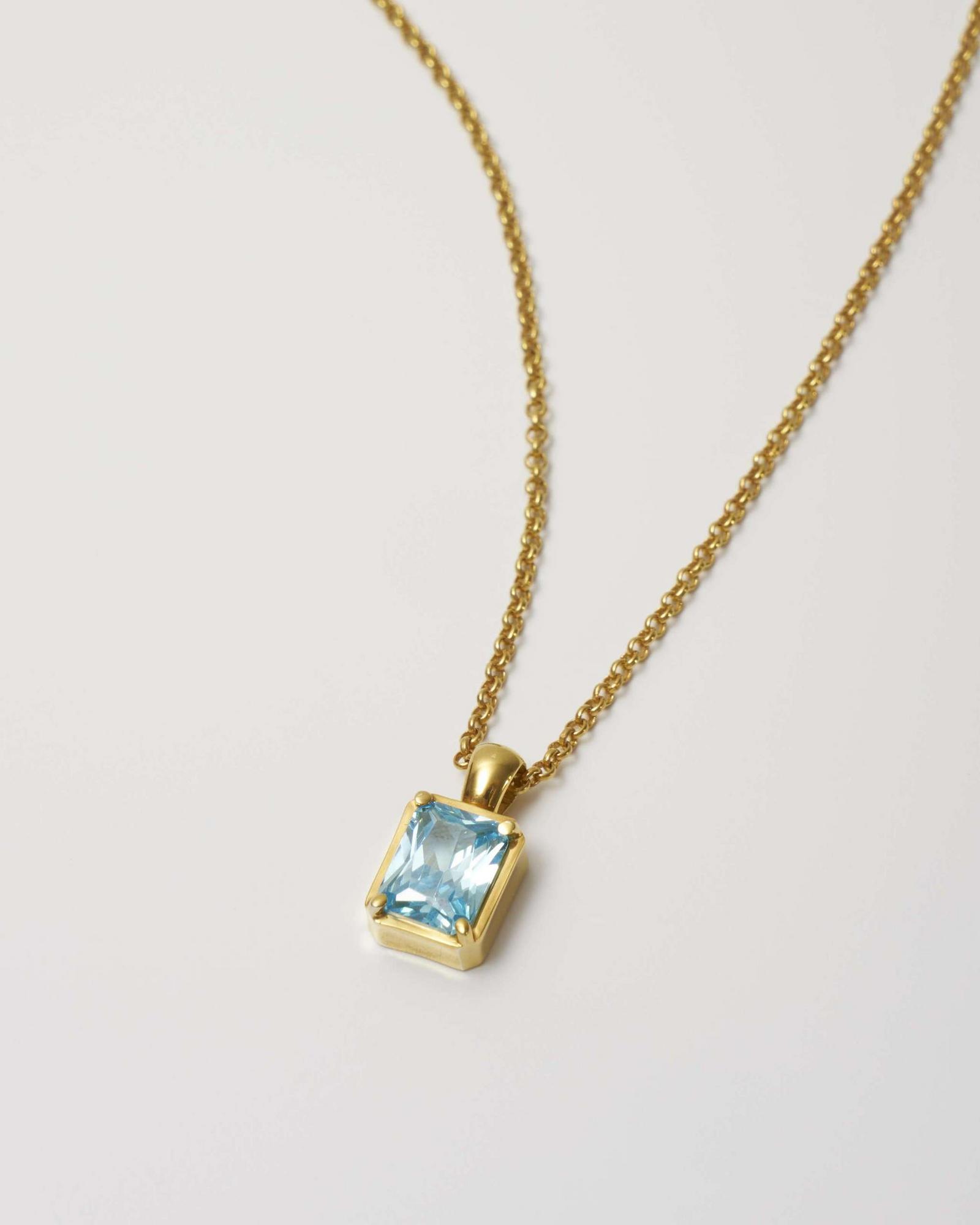 PREMIUM COLLECTION: Подвеска ORTONA с аквамариновым фианитом