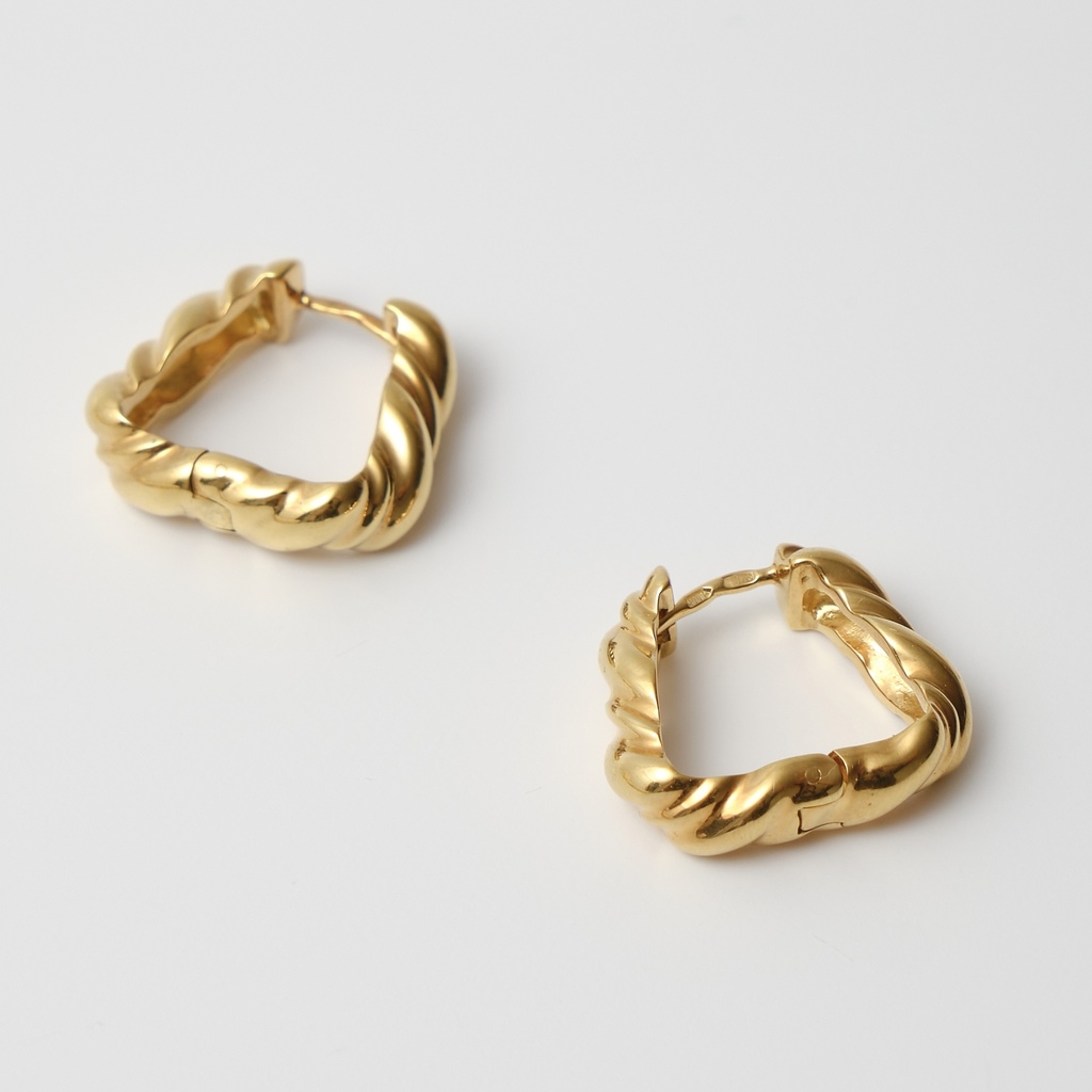 Серьги-кольца TAVIANO с позолотой