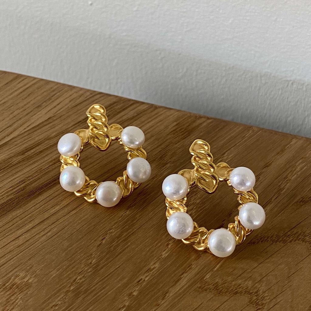 Серьги-кольца LOANO фактурные