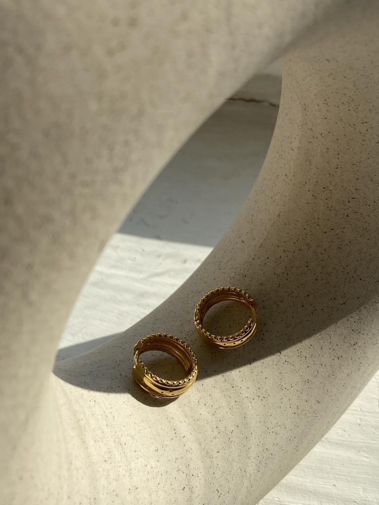 Серьги BISALTA со звёздами с позолотой