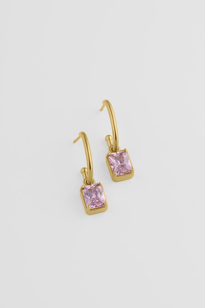 PREMIUM COLLECTION: Серьги TERMOLI с розовыми фианитами