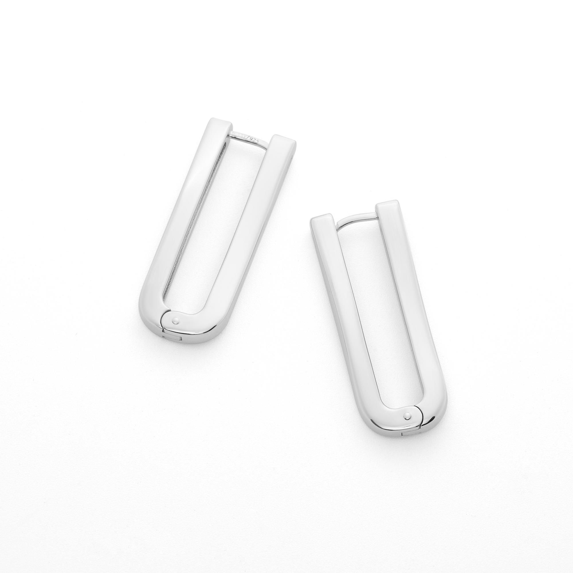 Серьги MARINO в родиевом покрытии