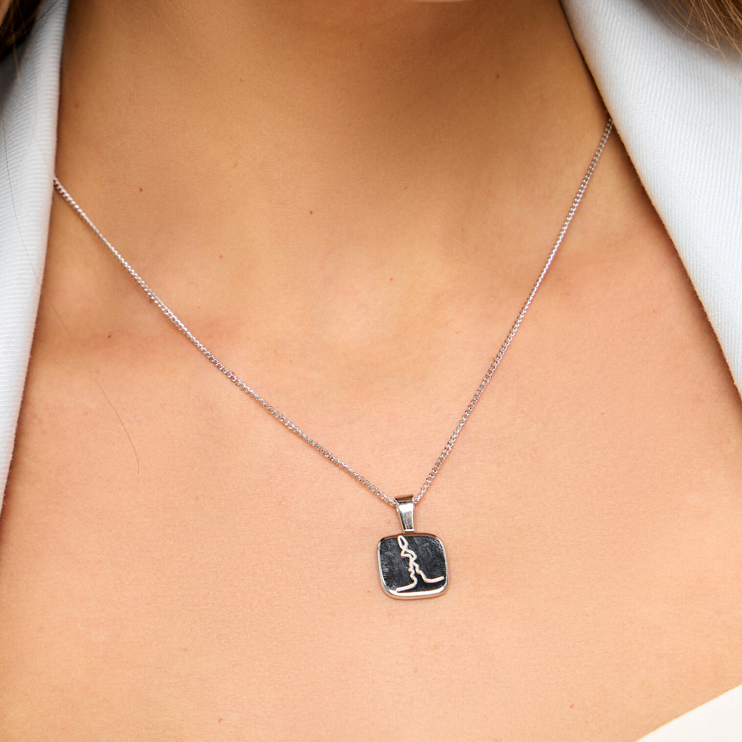 Подвеска VIAREGGIO с поцелуем в родиевом покрытии