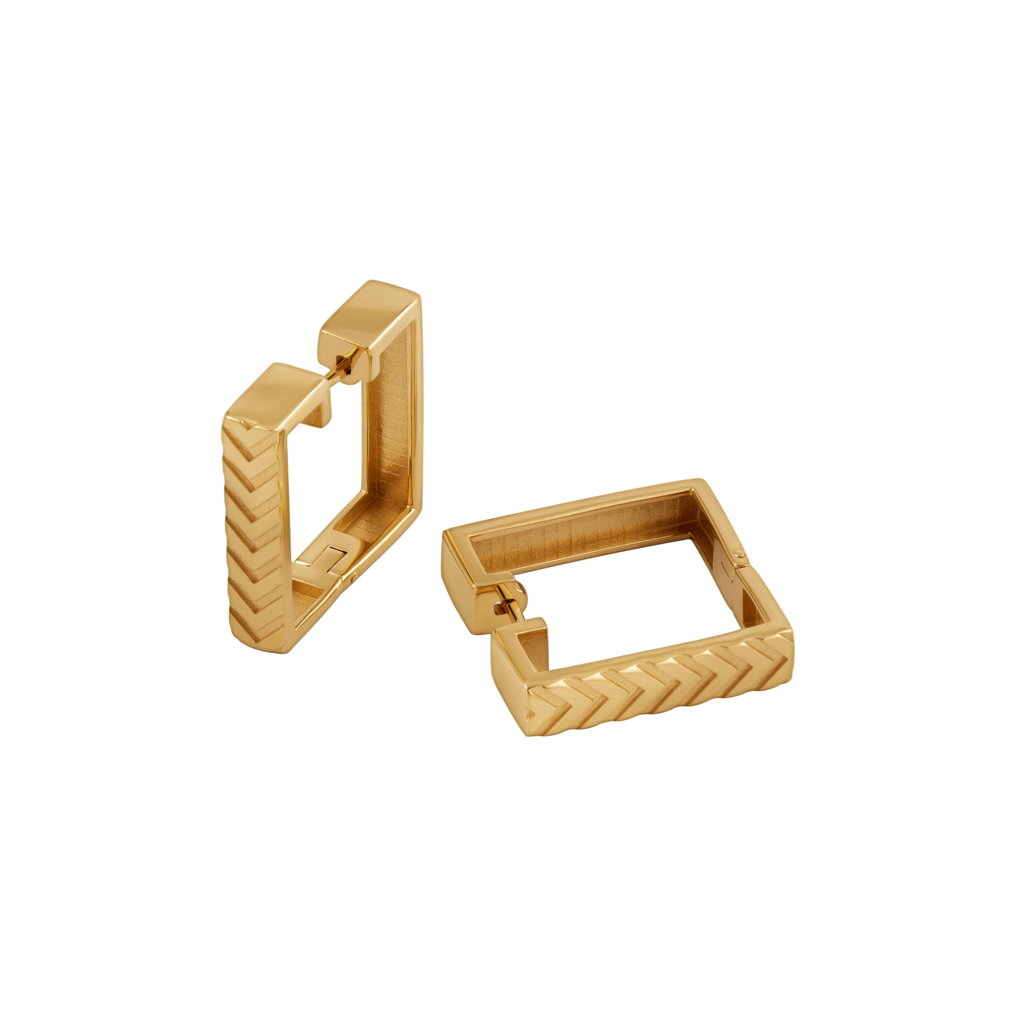 Серьги-квадраты RIALTO с позолотой