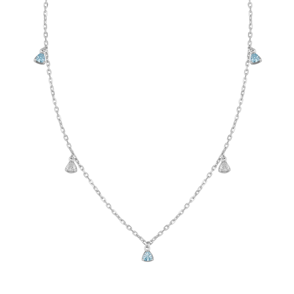 PREMIUM COLLECTION: Колье BORGHESE с фианитами c родиевым покрытием