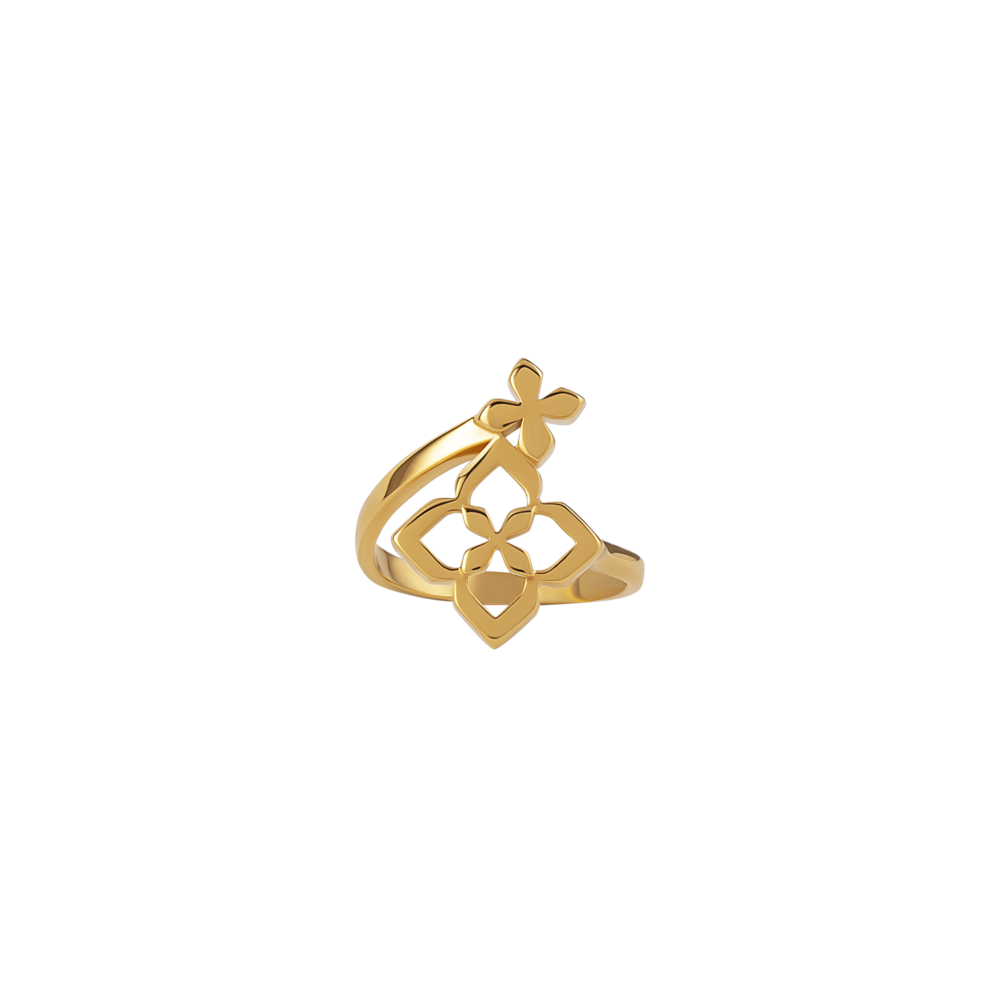 Кольцо VIOLETTA с позолотой