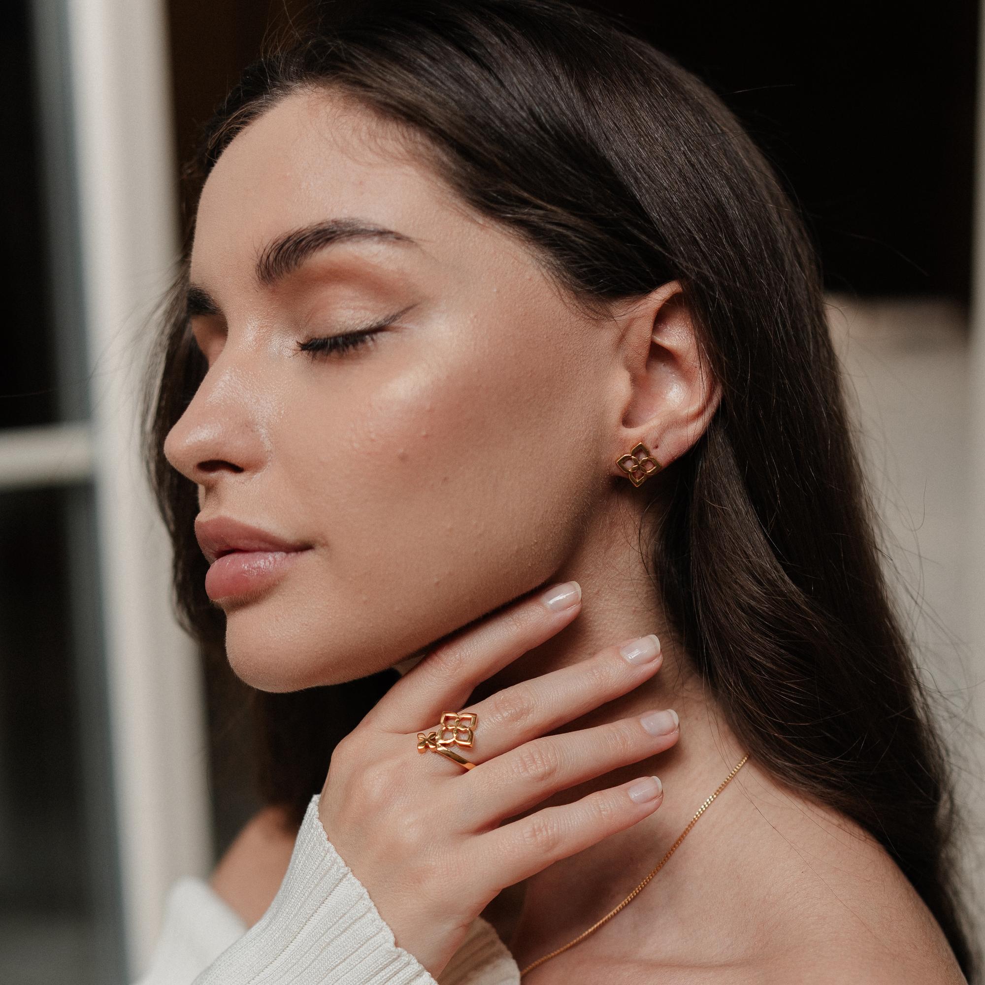 Кольцо VIOLETTA с позолотой