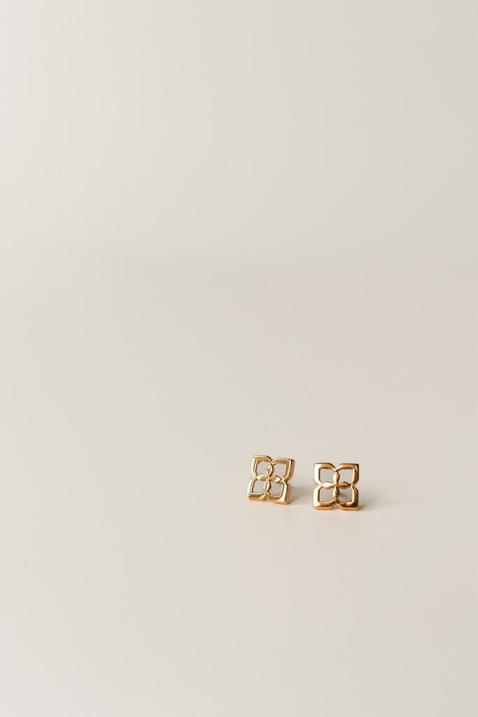 Серьги-пусеты LILA с позолотой