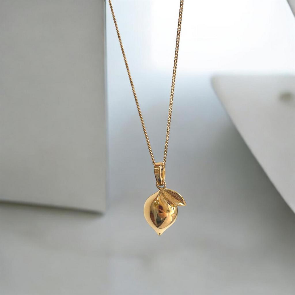 Подвеска LIMONCELLO с лимоном глянцевая с позолотой