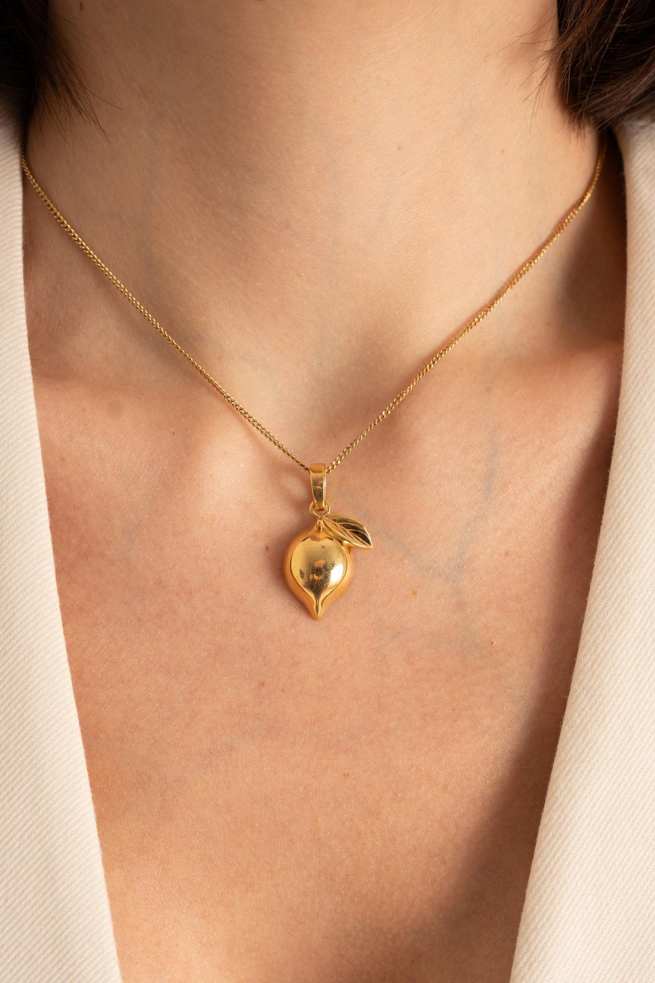 Подвеска LIMONCELLO с лимоном глянцевая с позолотой