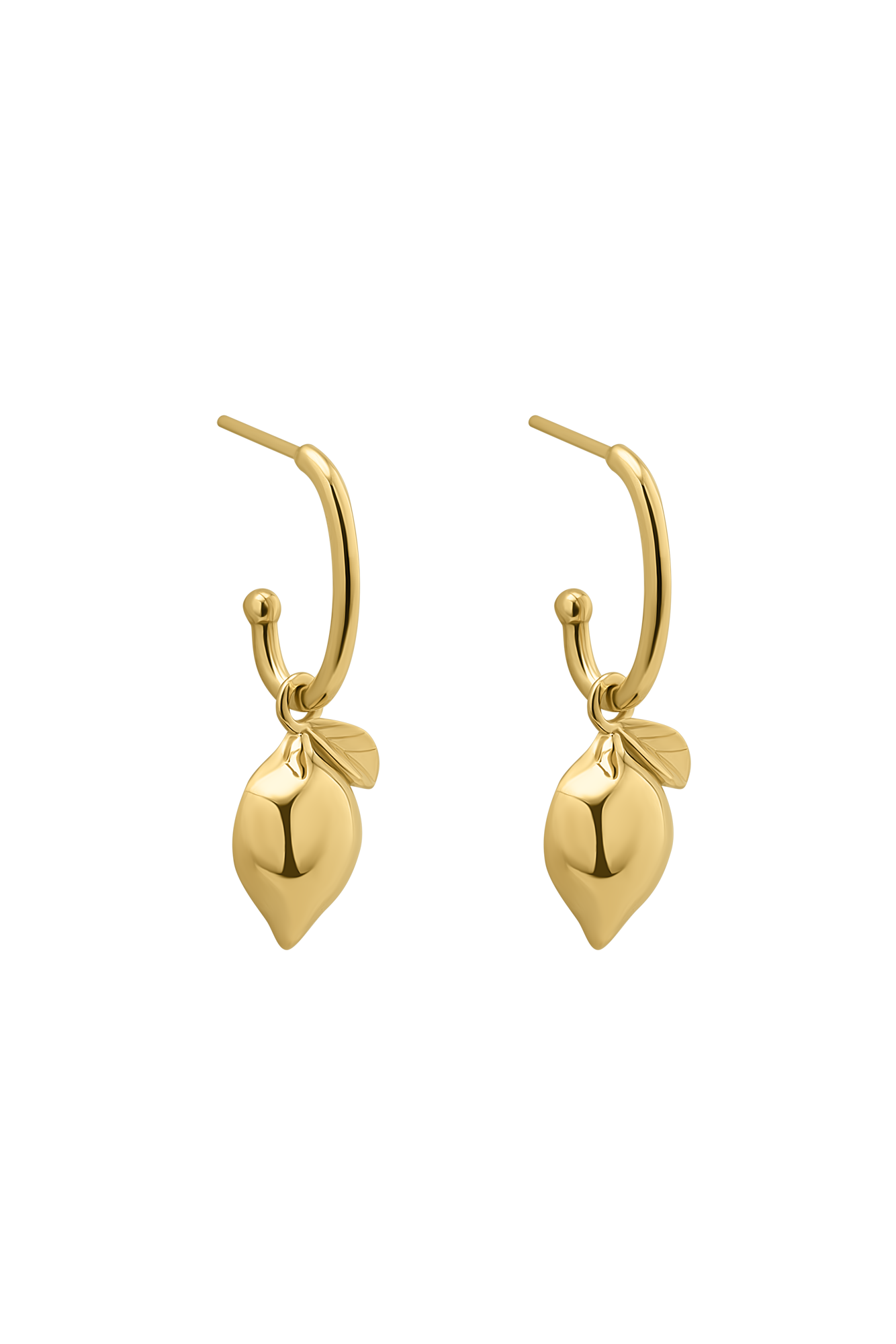 Серьги LIMONCELLO с лимонами глянцевые с позолотой