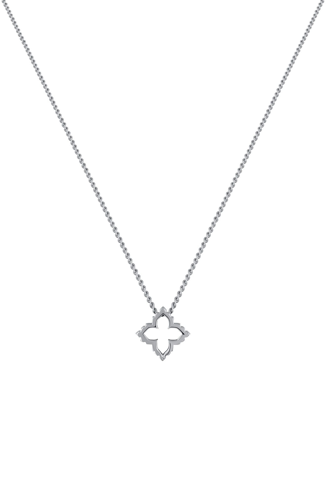 Подвеска PEONIA в родиевом покрытии