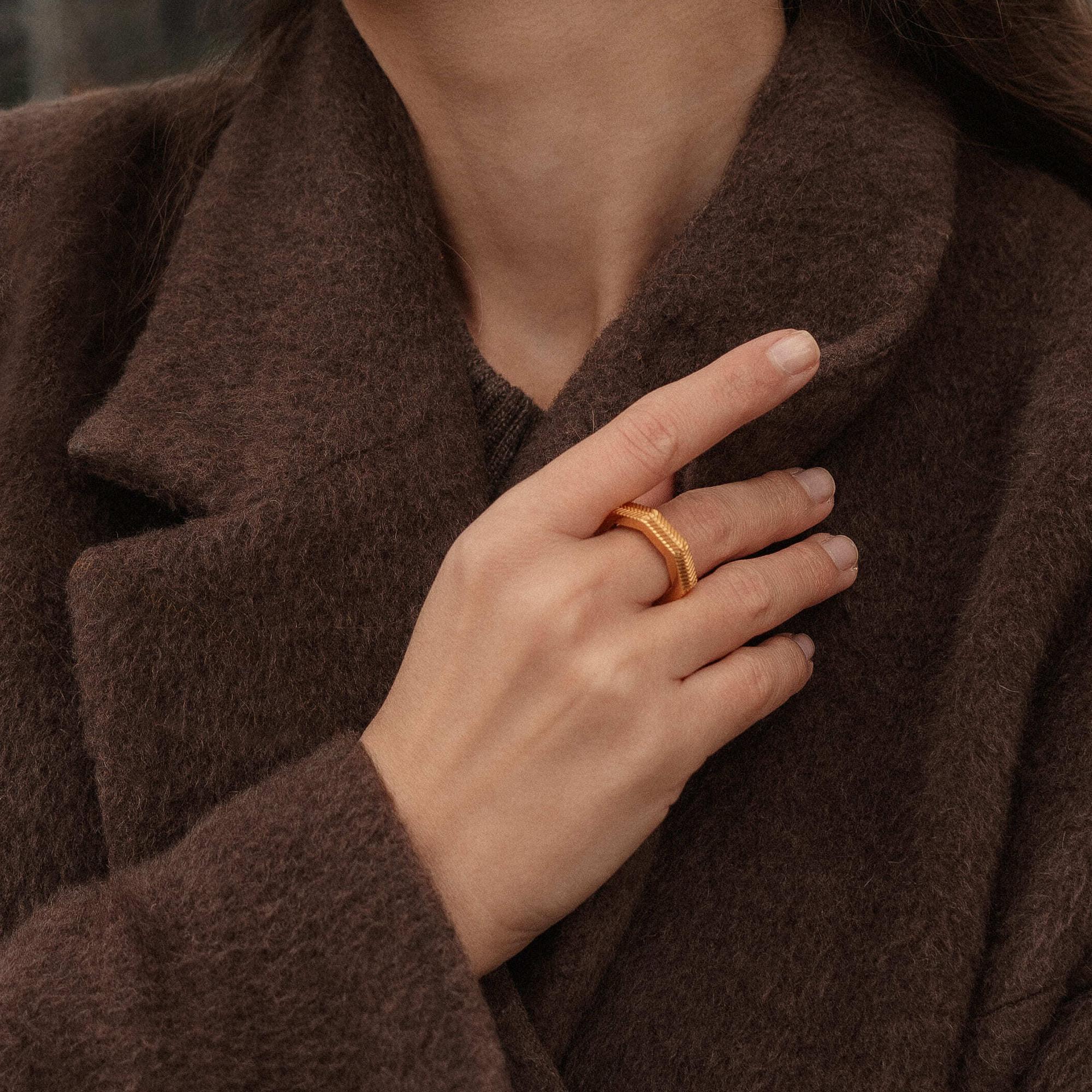 Кольцо PESCARA с позолотой