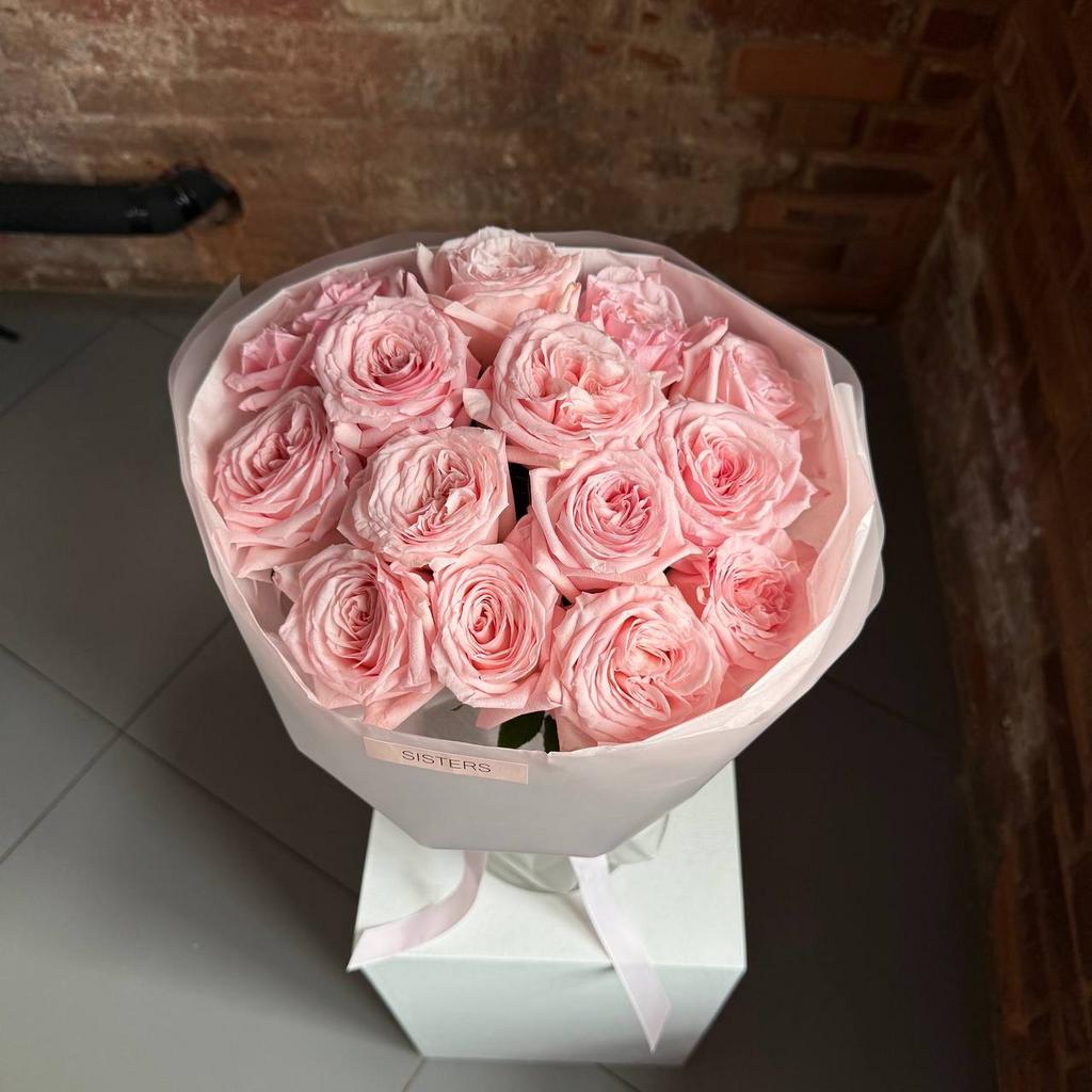 Букет пионовидных роз  Пинк Охара