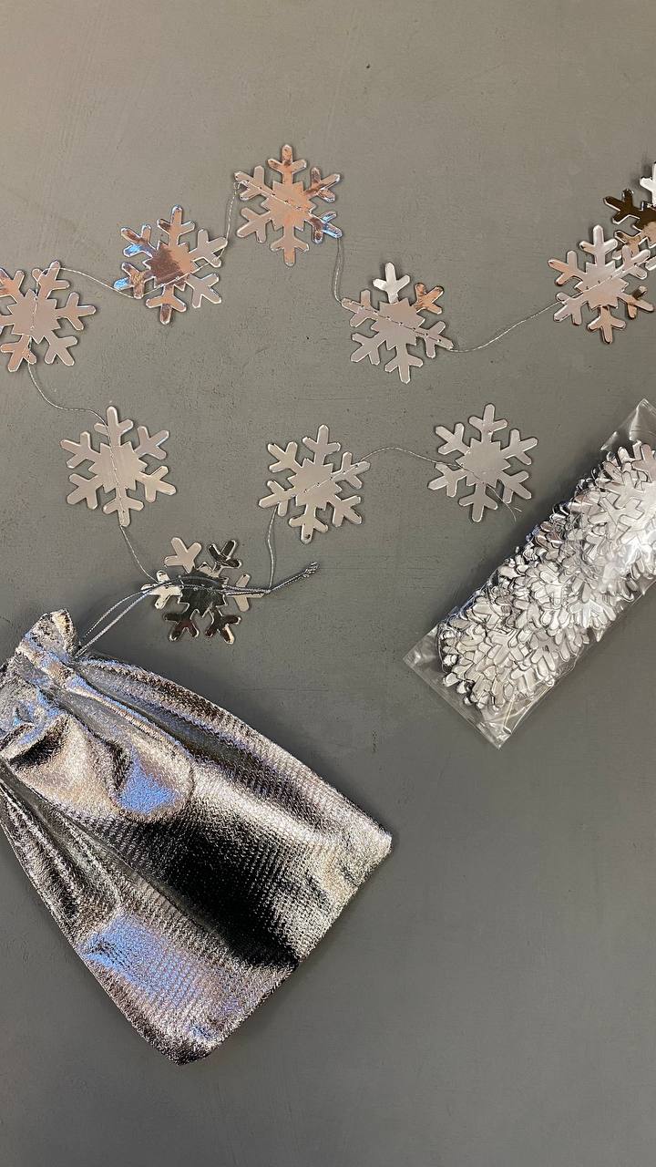 Гирлянда "снежинки" бумажная