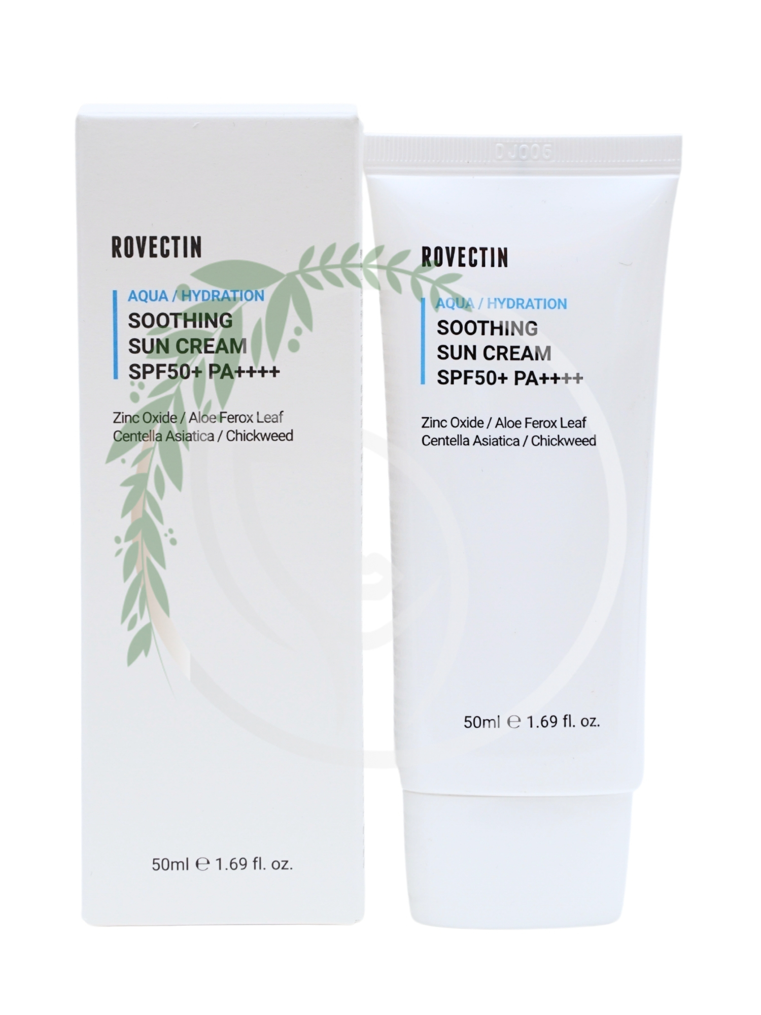 Успокаивающий солнцезащитный крем Rovectin Aqua Soothing Sun Cream SPF50+ PA++++ 50 мл