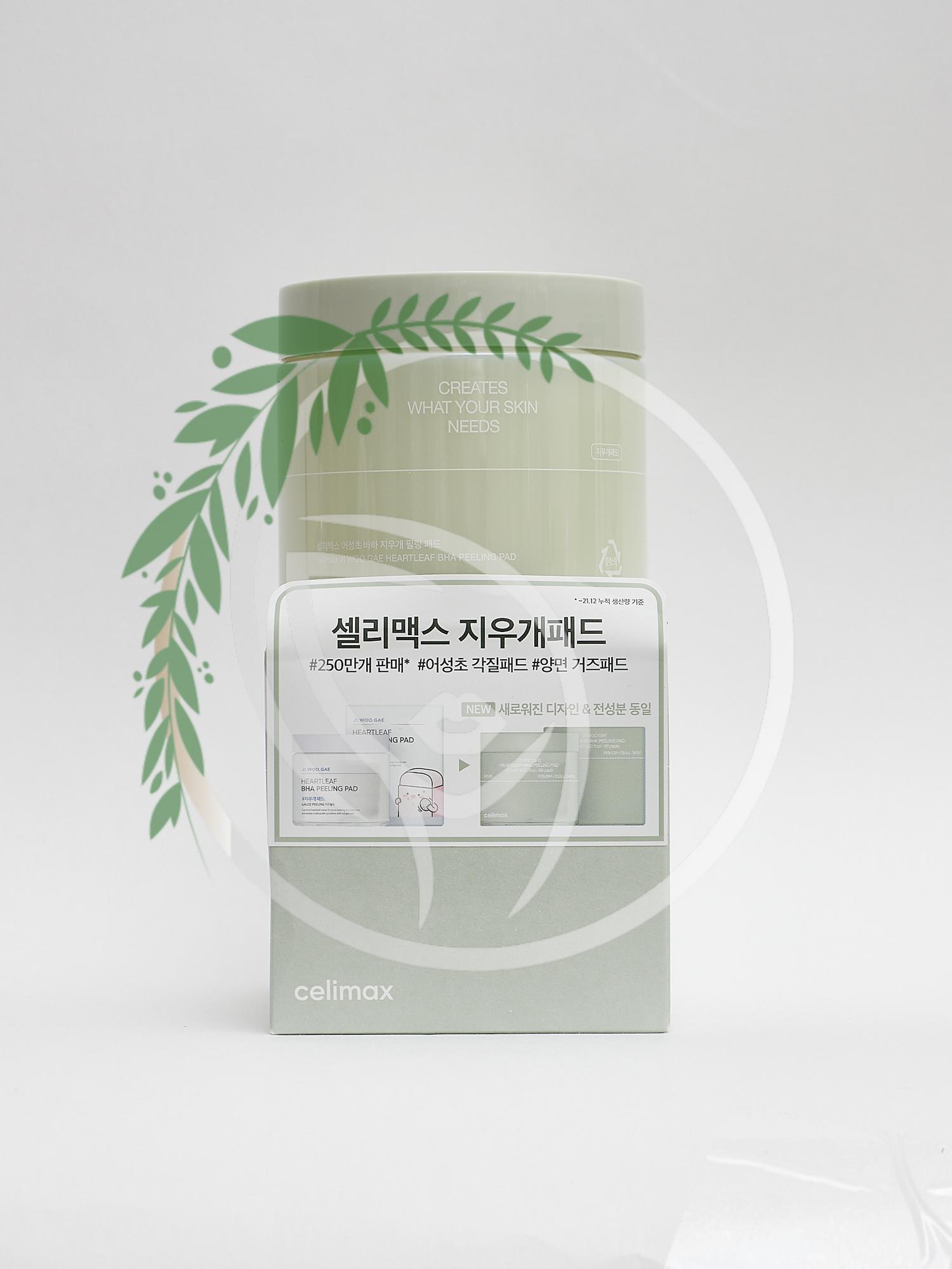 Отшелушивающие пэды с кислотами Celimax Heartleaf BHA Peeling Pad 60шт