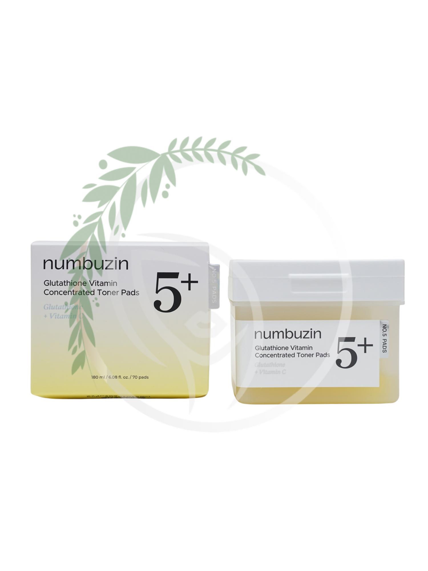 Витаминные тонер-пэды Numbuzin No.5 Vitamin-Niacinamide Concentrated Pad 70 шт