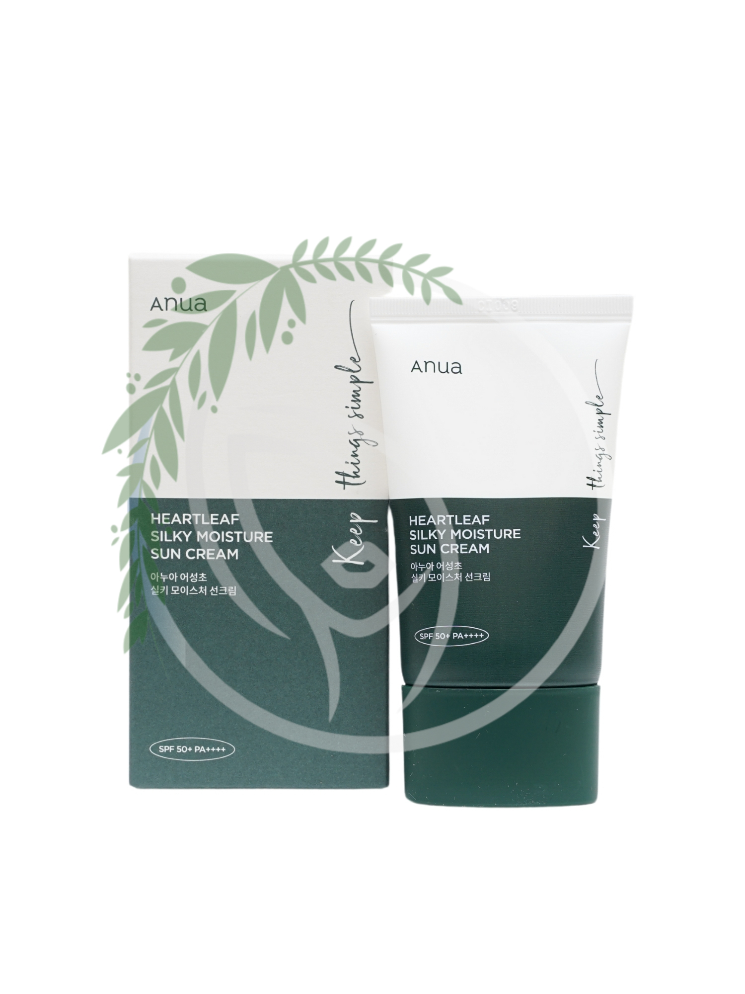 Успокаивающий солнцезащитный крем Anua Heartleaf Silky Moisture Sun Cream SPF 50+ PA++++ 50 ml